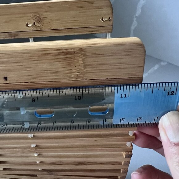 Rattan Bamboo Handbag Handmade Large Tote Bag Straw Beach Bags Beach Purse - Picture 8 of 9